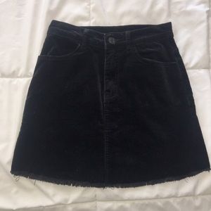 Fitted corduroy skirt